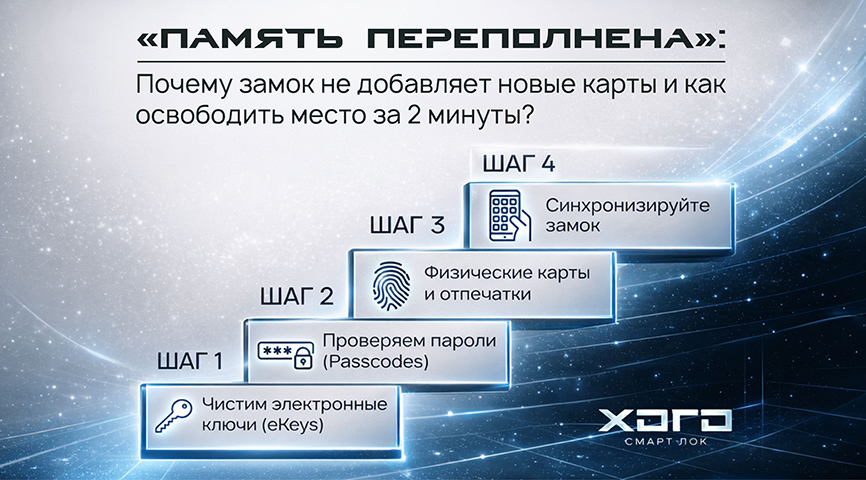 «Память переполнена»: Почему замок не добавляет новые карты и как освободить место за 2 минуты